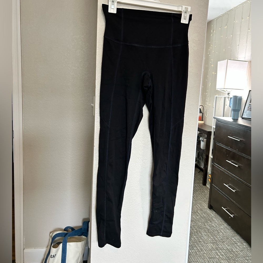 SPANX black high rise athletic style leggings size medium